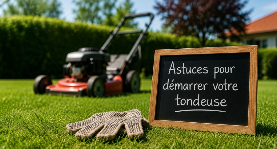 Astuces démarrer tondeuse jardin